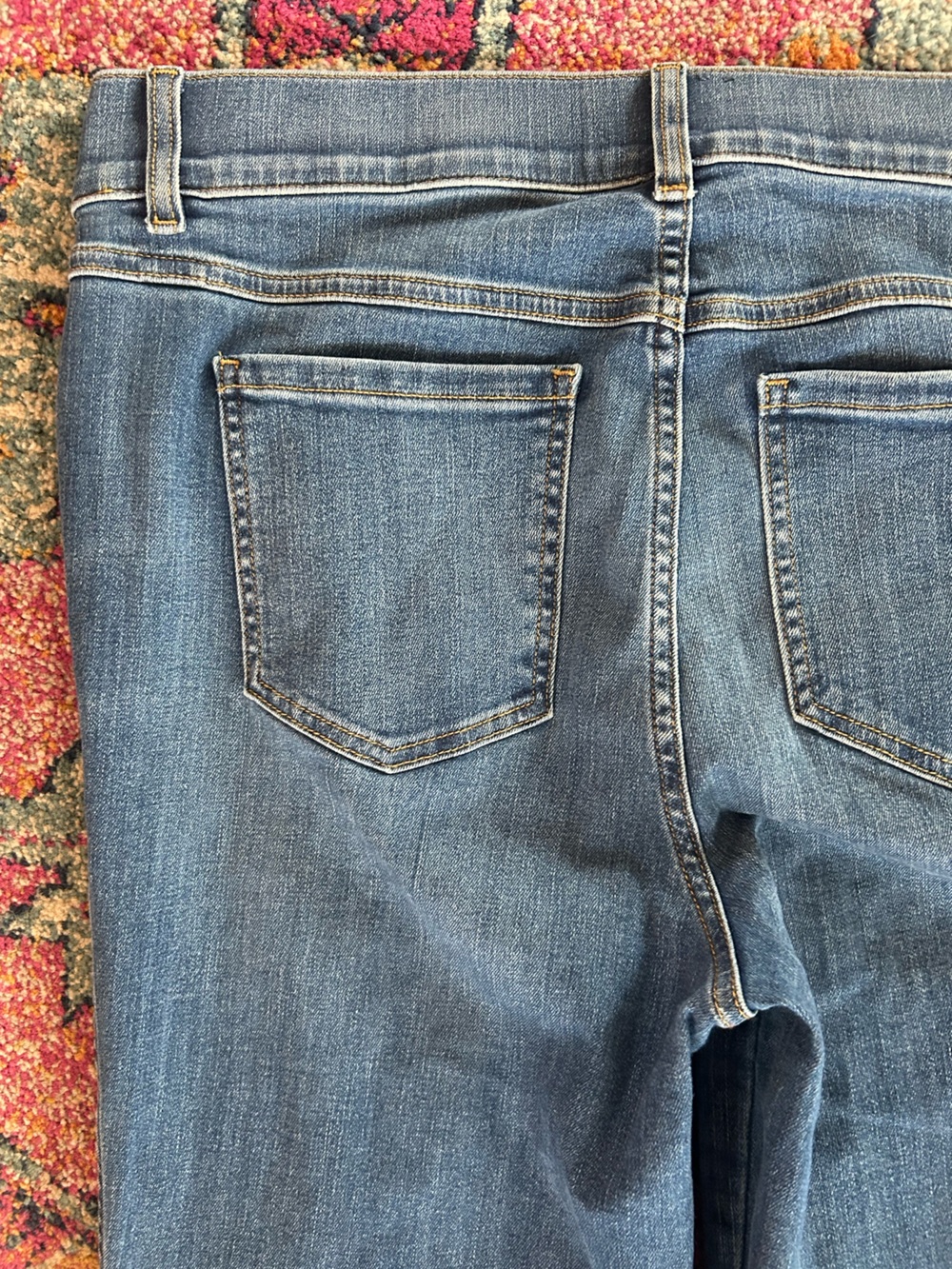 SPANX | Women’s Medium Blue Denim Pull On Flare Leg Shapewear Jeans Size XL - Picture 8 of 15